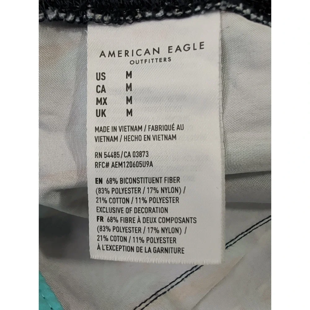 American Eagle Board Shorts Mens M Blue Palm‎ Trees Swim Beach Pool Vacation